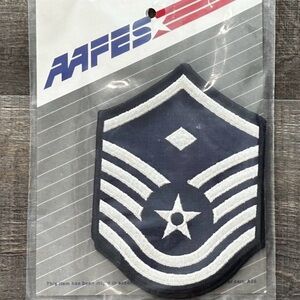 New 2-Pack Large USAF Air Force 1Sgt First Sergeant E-7 Blues Rank Patches